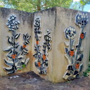 Sculpture de Pierre Théron (1975), Collège Chante Cigale (Gujan Mestras) – Chantier terminé
