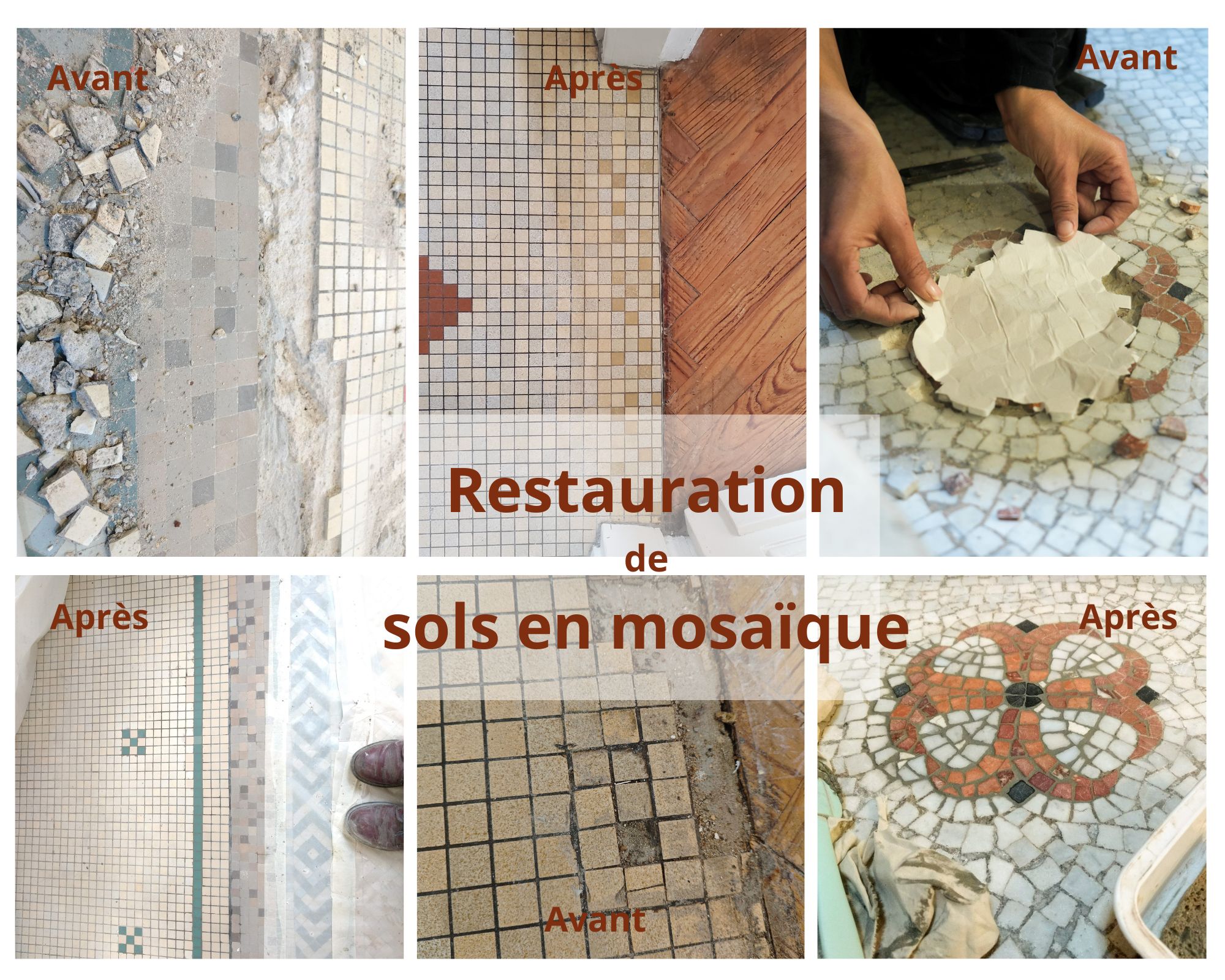 Tessae Magali Magère restauration mosaïques Bordeaux Gironde