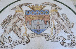 Restauration de 3 mosaïques de sol en marbre (XXe siècle), Château de la Ligne – Chantier terminé