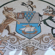 Restauration de 3 mosaïques de sol en marbre (XXe siècle), Château de la Ligne – Chantier terminé