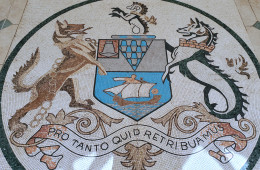 Restauration de 3 mosaïques de sol en marbre (XXe siècle), Château de la Ligne – Chantier terminé