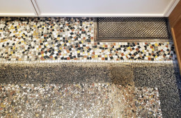 Sol mosaïque en marbre d&rsquo;une cuisine (XIXe siècle), Bordeaux – Restauration (chantier terminé)